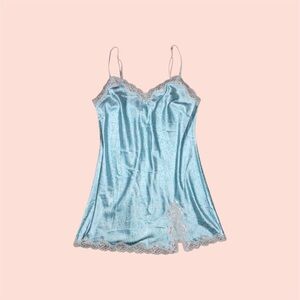 Baby Blue Cheetah Print Slip